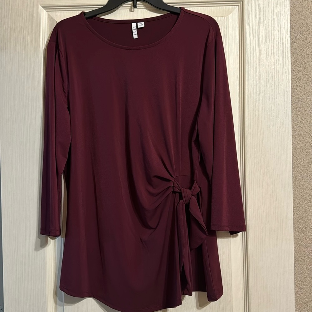 Burgundy Plus size blouse, NWOT